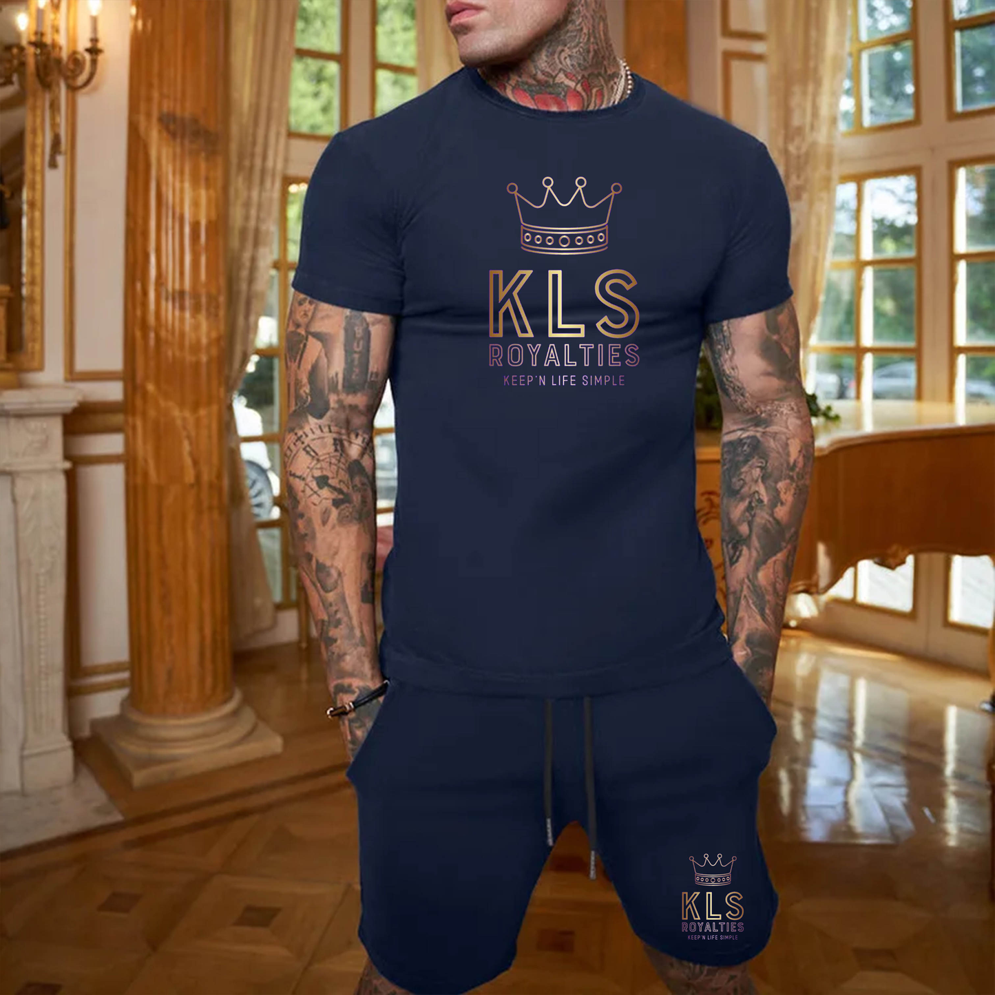 Men 2 Piece Shorts Set